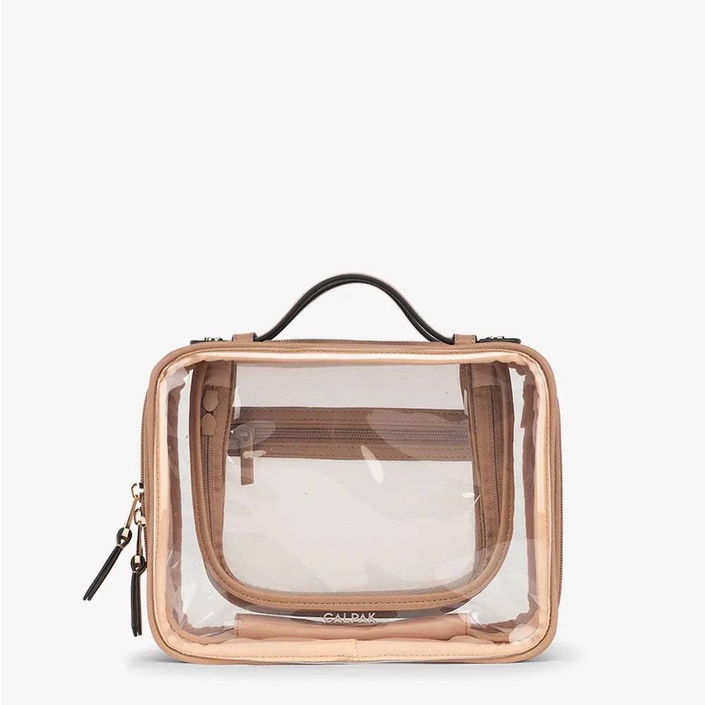Calpak Medium Cosmetics Case in Caramel